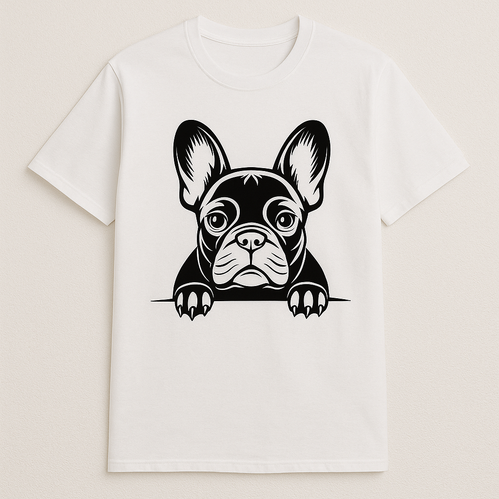 Frenchie Cotton Tee-Bulldog Lover-100% Breathable cotton