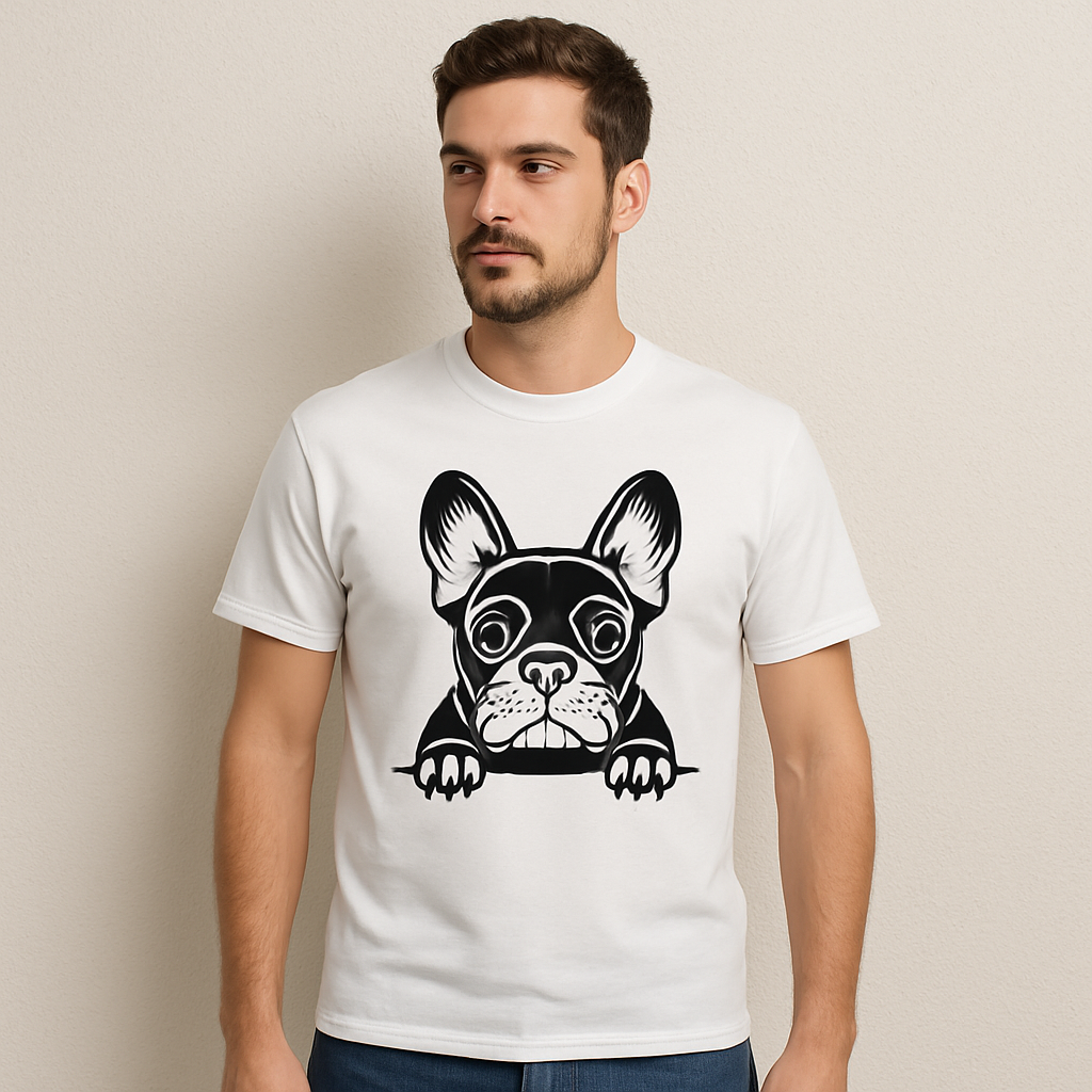 Frenchie Cotton Tee-Bulldog Lover-100% Breathable cotton