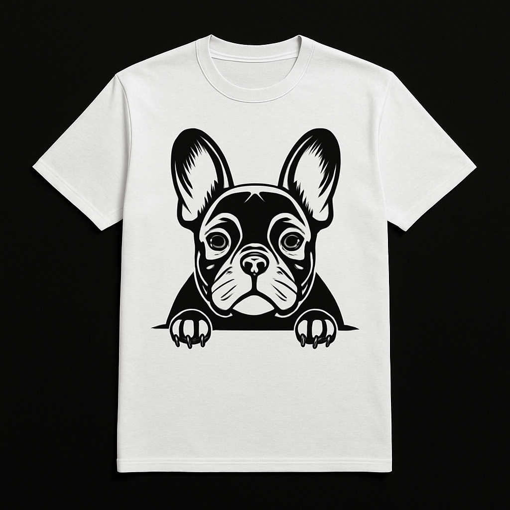Frenchie Cotton Tee-Bulldog Lover-100% Breathable cotton