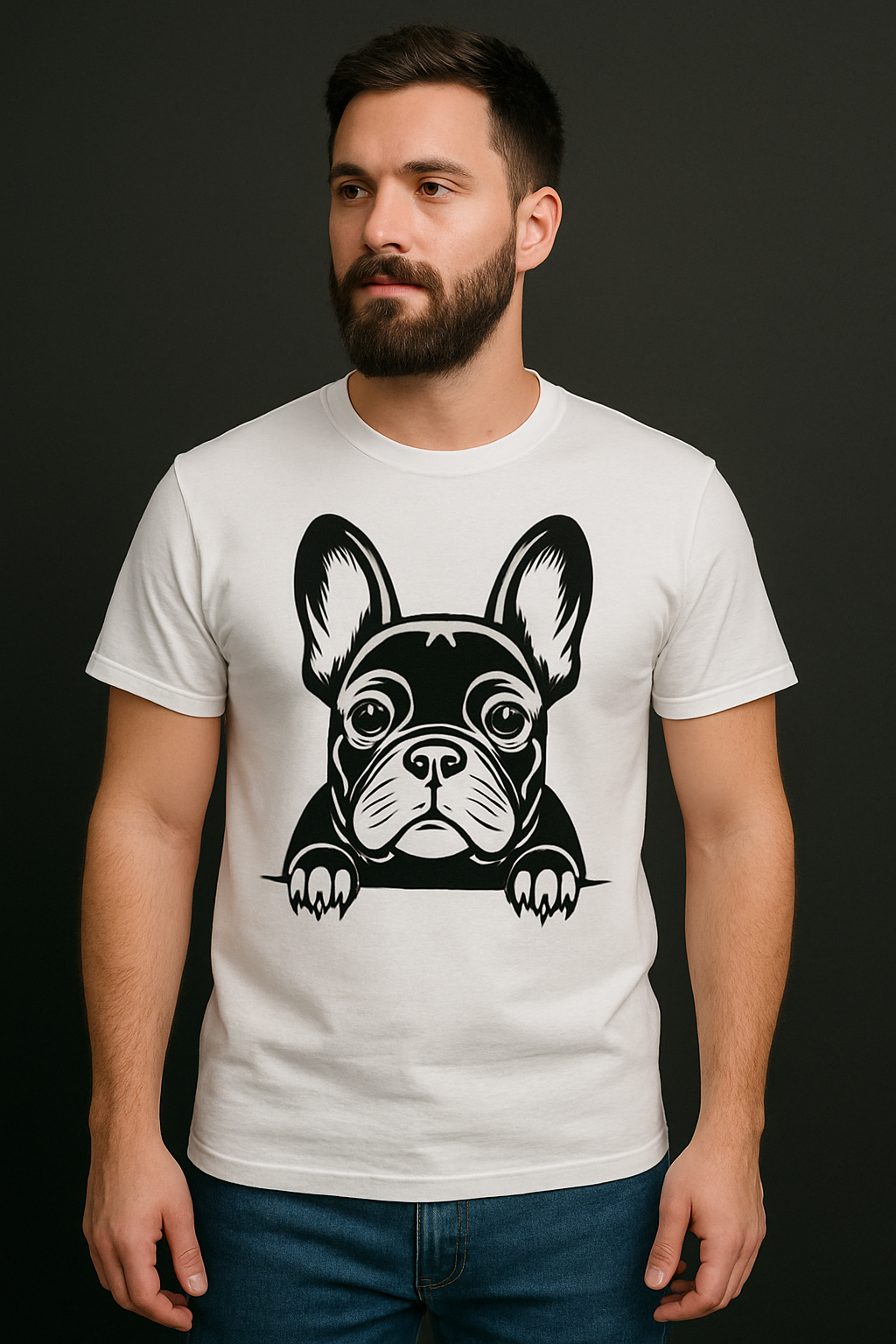 Frenchie Cotton Tee-Bulldog Lover-100% Breathable cotton