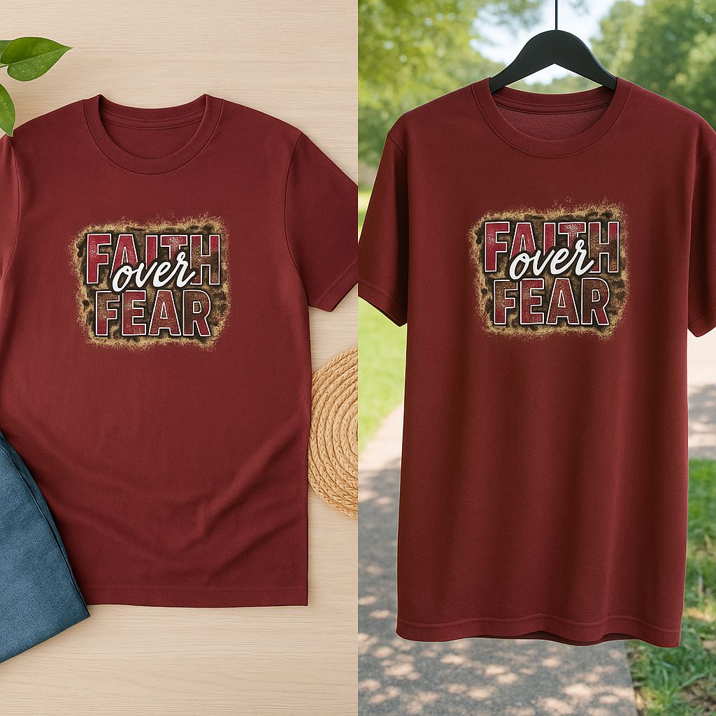 Faith Over Fear-Men's Tee-Made with Pure Cotton