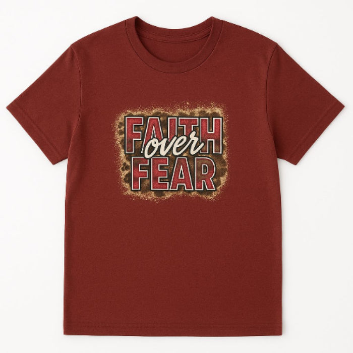 Faith Over Fear-Men's Tee-Made with Pure Cotton