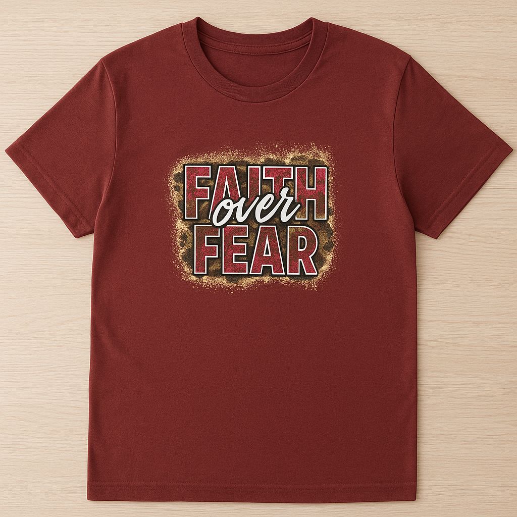 Faith Over Fear-Men's Tee-Made with Pure Cotton