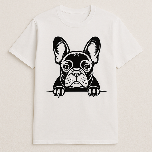 Frenchie Cotton Tee-Bulldog Lover-100% Breathable cotton