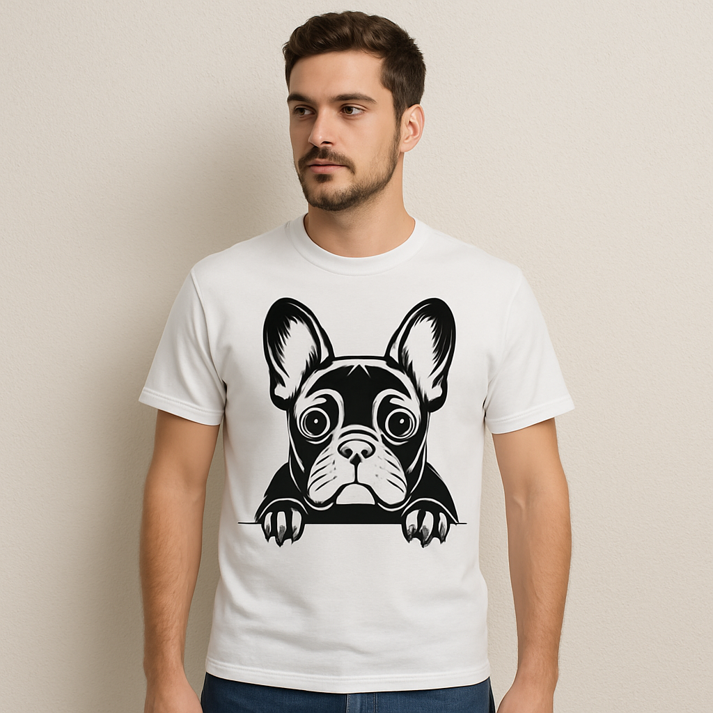 Frenchie Cotton Tee-Bulldog Lover-100% Breathable cotton